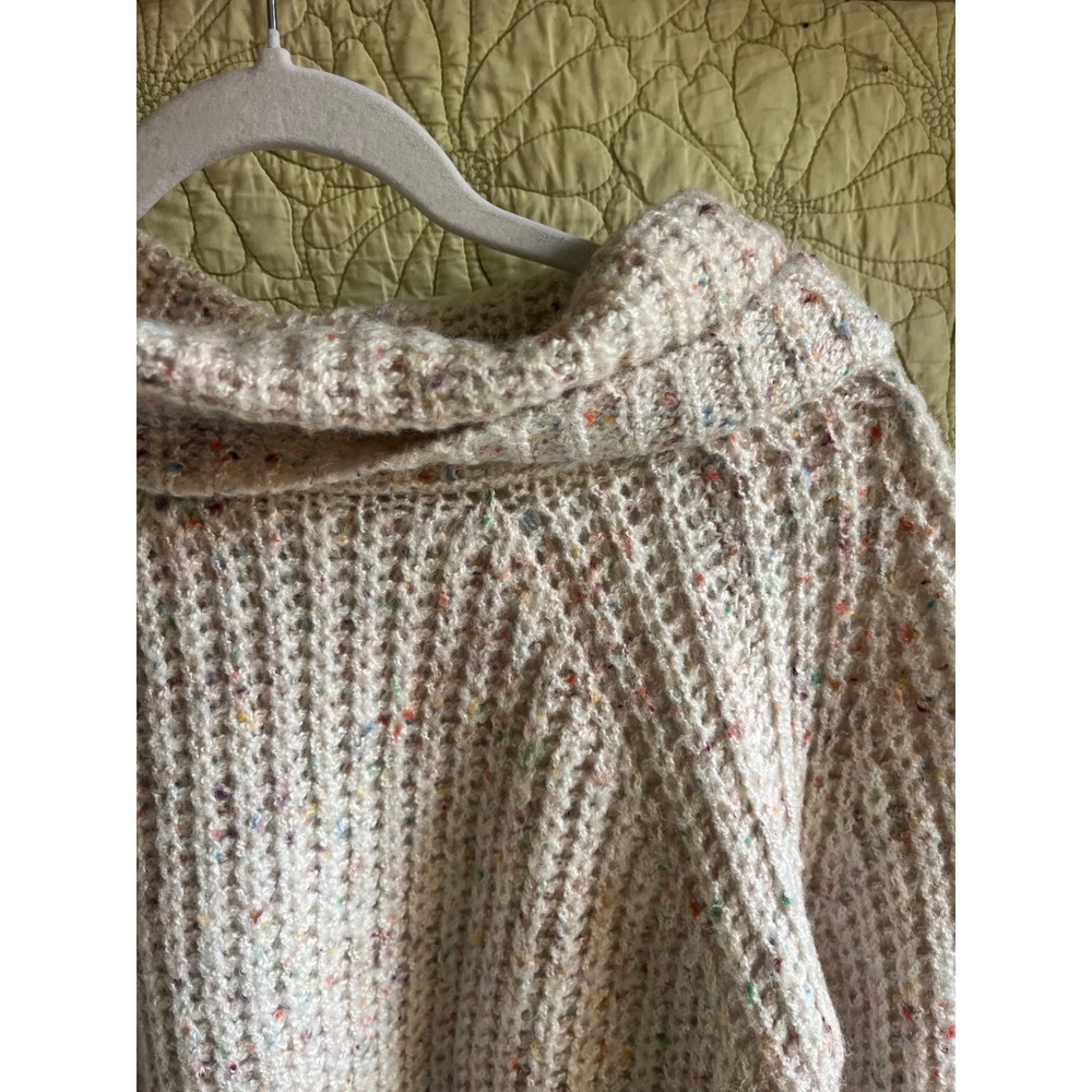 Moon & Madison Confetti Cowl Neck Chunky Knit Sweater